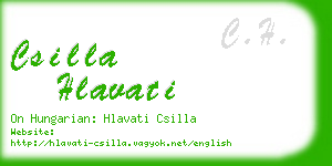 csilla hlavati business card